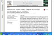 ترجمه Low temperature tolerance in plants: Changes at the protein level